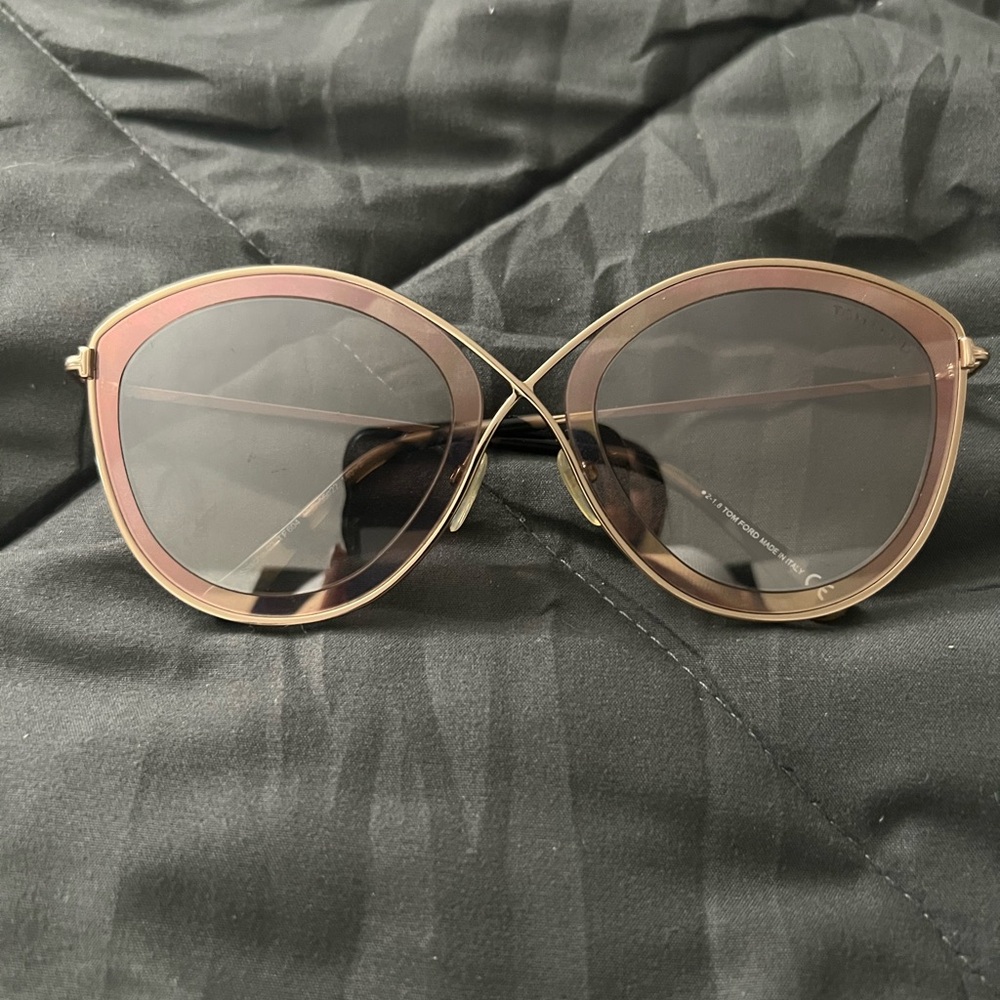 Tom Ford Gold and Black Women's Sunglasses